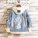Comic Denim Jacket Men and Women Spring and Autumn Denim Coat Top
