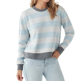 Tate Langdon Sweater Autumn and Winter New Long-Sleeved Shirt Striped Stitching Women's Sweater