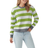 Tate Langdon Sweater Autumn and Winter New Long-Sleeved Shirt Striped Stitching Women's Sweater