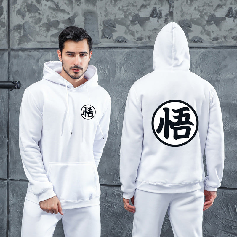 Men Graphic Hoodie Men's Sweater Couple Casual Sports Hooded Top