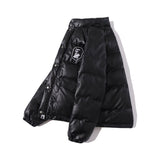 Shark Print Coat Leather Cotton-Padded Coat For Boys And Girls Winter
