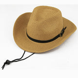 Cowgirl Hats Men's Western Cowboy Hat Beach Sun Protection Wide Brim Hat Summer Billycock