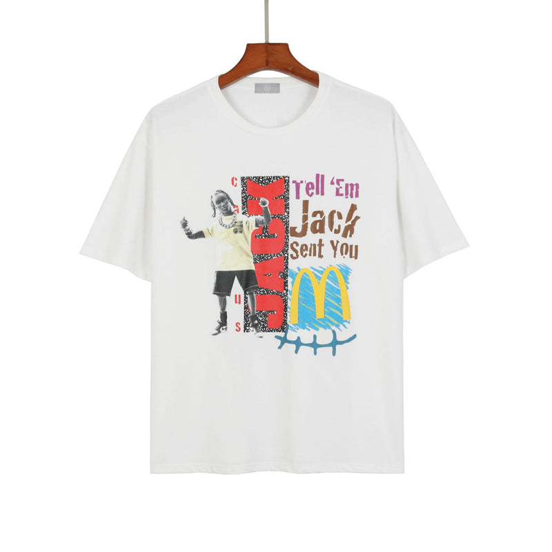 Cactus Jack McDonalds Shirt Travis Scott Cactus Jack Short Sleeve T-shirt Loose