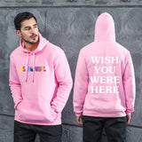 Men's Graphic Sweater Fashion Men's and Women's Velvet Padded Hooded Sweatshirt