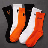 V Lone Socks Orange Big V Tube Socks Skate Socks Basketball