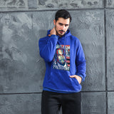 Men Graphic Hoodie Fashion Casual Kanye Men and Women Velvet Padded Hooded Sweatshirt