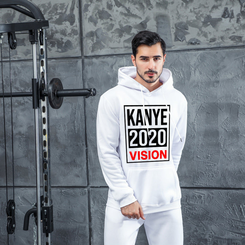 Men Graphic Hoodie Fashion Casual Kanye Men and Women Velvet Padded Hooded Sweatshirt