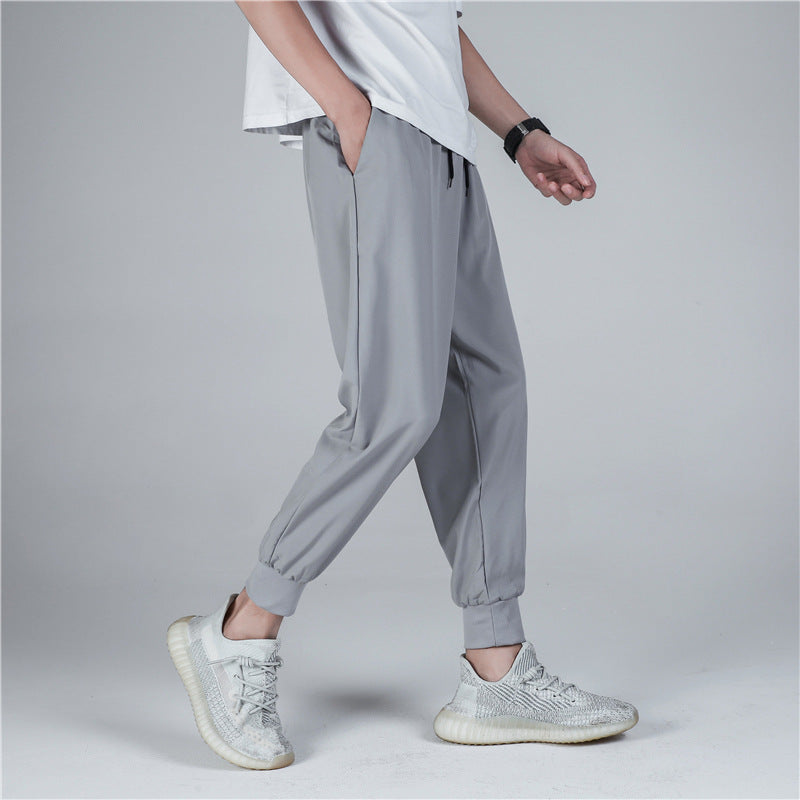 Men Pants Autumn and Winter Casual Pants Men's Loose plus Size Solid Color Student Sports Trousers