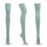 Winter Thick Knit Thigh High Socks Long Stockings Boot Autumn and Winter Cotton Knitted Knee Socks