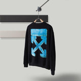 Pullover Sweatshirts Autumn And Winter Arrow Print Round Neck Long Sleeve Sweater Owt