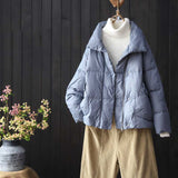 Women Winter Coats Puffer Jacket Down Coat Down Jacket Lapel White Duck Down Warm Lightweight Down Jacket Down Jacket