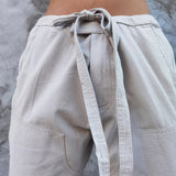 Man Fall Outfits Cargo Pants Washed High Street Men's Casual Pants Hip Hop Side Open Breasted Overalls