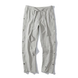 Man Fall Outfits Cargo Pants Washed High Street Men's Casual Pants Hip Hop Side Open Breasted Overalls