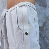 Man Fall Outfits Cargo Pants Washed High Street Men's Casual Pants Hip Hop Side Open Breasted Overalls