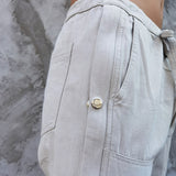 Man Fall Outfits Cargo Pants Washed High Street Men's Casual Pants Hip Hop Side Open Breasted Overalls