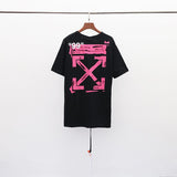 Graffiti Arrow Short Sleeve Tshirt Large Size Loose Men and Women Owt t shirt