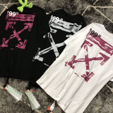 Graffiti Arrow Short Sleeve Tshirt Large Size Loose Men and Women Owt t shirt