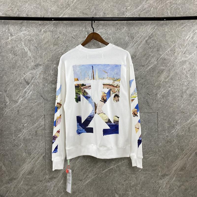 Oil Painting Arrow Round Neck Sweater Male and Female Large Size Casual Sweatshirts Owt sweatshirt