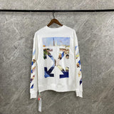 Oil Painting Arrow Round Neck Sweater Male and Female Large Size Casual Sweatshirts Owt sweatshirt
