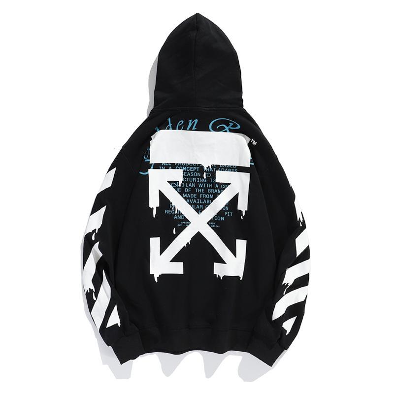 Ow Hooded Sweater Men's Hip Hop Loose  Sweater Plus Size Casual Men's Clothing Owt hoodie