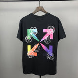 Spring/Summer Letter Print Men's Large Size Casual Short Sleeve Owt t shirt