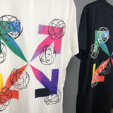Spring/Summer Letter Print Men's Large Size Casual Short Sleeve Owt t shirt