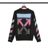 Autumn and Winter Ow Gradient Arrow Wool Men's and Women's Loose Owt sweater