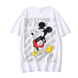 Printed Arrow Short Sleeve Men's Striped Mickey Mouse Casual Tshirt Owt t shirt