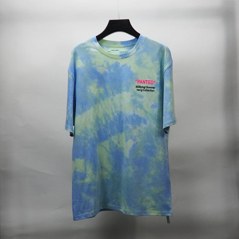Summer Cartoon Anime Print Arrow Round Neck Tshirt Color Matching Casual Short Sleeve Men Owt t shirt