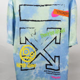 Summer Cartoon Anime Print Arrow Round Neck Tshirt Color Matching Casual Short Sleeve Men Owt t shirt