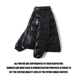 Shark Print Coat Leather Cotton-Padded Coat For Boys And Girls Winter