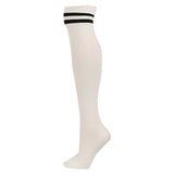 Winter Thick Knit Thigh High Socks Long Stockings Boot Spring and Autumn Breathable Stockings Striped Jacquard Knee Socks