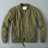 Beige Varsity Jacket Coat Thickened Men's Casual Jacket Windproof Stand Collar Autumn and Winter Jacket