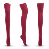 Winter Thick Knit Thigh High Socks Long Stockings Boot Autumn and Winter Cotton Knitted Knee Socks