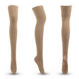 Winter Thick Knit Thigh High Socks Long Stockings Boot Autumn and Winter Cotton Knitted Knee Socks