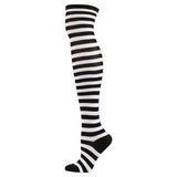Winter Thick Knit Thigh High Socks Long Stockings Boot Cospiay Anime Japanese Long Tube Women's Socks Jacquard Stripes Knee Socks