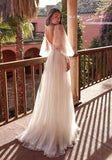 See through Wedding Dress Long Sleeve Wedding Gown Long Dress Gown