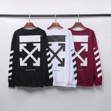 Autumn and Winter European and American Arrow round Neck Sweater Large Size Retro Sports Men's Clothing Owt sweatshirt