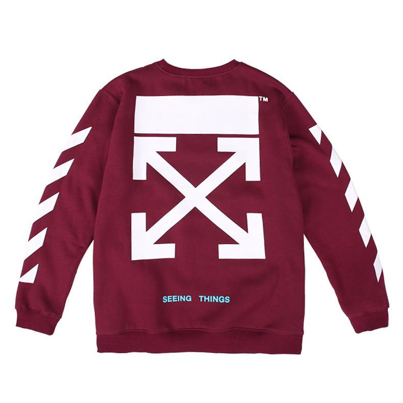 Autumn and Winter European and American Arrow round Neck Sweater Large Size Retro Sports Men's Clothing Owt sweatshirt