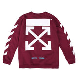 Autumn and Winter European and American Arrow round Neck Sweater Large Size Retro Sports Men's Clothing Owt sweatshirt