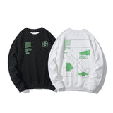 Letter Print Pullover Round Neck Sweater Owt sweatshirt