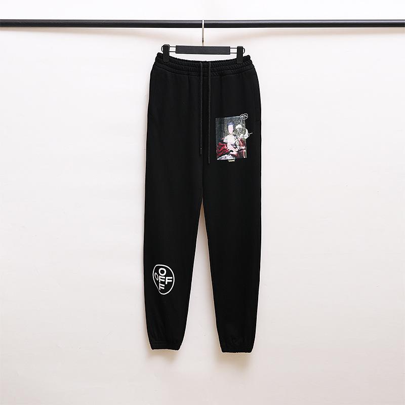 Casual Trousers Ow Arrow Print Plus Size Loose Sweatpants Owt