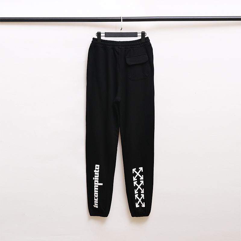 Casual Trousers Ow Arrow Print Plus Size Loose Sweatpants Owt