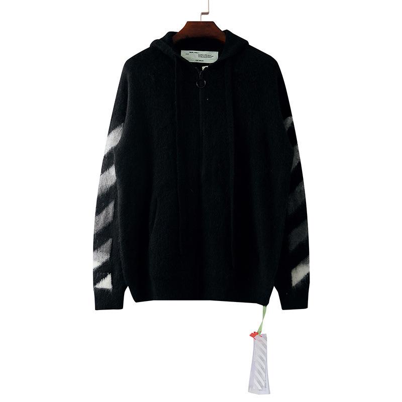Men's and Women's Sweaters Head Sweater Hooded Zipper Sweater Coat Owt hoodie