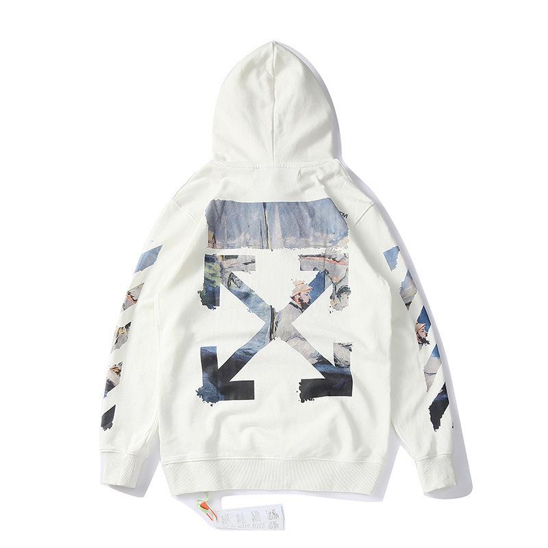 Sweater Couple Autumn and Winter Arrow Hooded Pullover s Plus Size Casual and Comfortable Owt hoodie