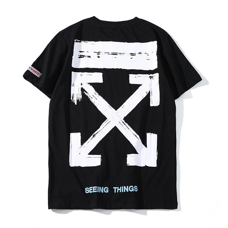 Summer Menswear Arrow Print Ow Short Sleeve Tshirt Owt t shirt