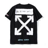 Summer Menswear Arrow Print Ow Short Sleeve Tshirt Owt t shirt