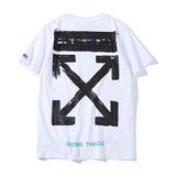 Summer Menswear Arrow Print Ow Short Sleeve Tshirt Owt t shirt