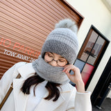 Women Winter Hats One-Piece Wool Fluffy Ball Cap Warm Ear Protection