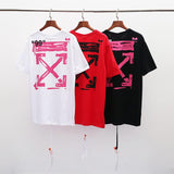 Graffiti Arrow Short Sleeve Tshirt Large Size Loose Men and Women Owt t shirt